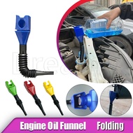 Portable Car Motorcycle Refueling Gasoline Funnels / Foldable Engine Oil Funnel Filter Transfer Tool / Plastic Splash-proof Refueling Gasoline Funnel / Auto Accessories
