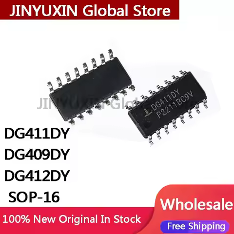 5Pcs DG411 DG411DYZ DG411DY DG409 DG409DY DG412 DG412DYZ SOP-16 IC In Stock Wholesale