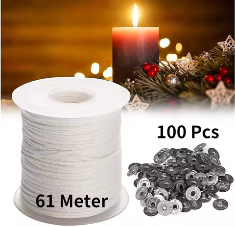 DIY Wax Core 61 M Long Cotton Woven Candle Lamp Wick Candle Accessories Candle Lamp Wick Candle Maki