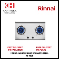 RINNAI RB-782S 2 BURNER BUILT-IN HOB STAINLESS STEEL - 1 YEAR MANUFACTURER WARRANTY + FREE DELIVERY