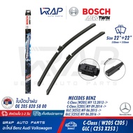 ⭐ BENZ ⭐ ใบปัดน้ำฝน แท้ BOSCH AERO TWIN | เบนซ์ รุ่น W205 C205 GLC( W253 X253 C253 ) | ขนาด 22"+22" 