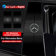 2PCS Car Center pillar sticker Window B-pillars Sticker PET Vinyl Decorative Trim Decal For Mercedes