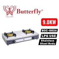 Butterfly Stainless Steel LPG Double Gas Stove 9KW BGC-8826