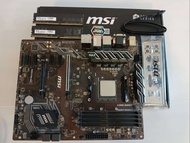 ขายครบชุด msi b450 a pro max + cpu 200ge+ram 4+4 8G