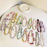 Mobile Phone Case Anti-lost Lanyard DIY Bracelet Pearl Short Wrist Strap Creative Fashion Flowers He
