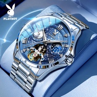 PLAYBOY Jam Tangan Lelaki Original Waterproof Automatic Mechanical Starry Dial Luxury Man Watch Birt