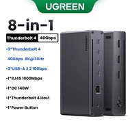 UGREEN 8-In-1แท่นวางมือถือ8K30Hz สายฟ้า4 40Gbps USB3.2 Gen2 10Gbps กับ CN อะแดปเตอร์ ForMacBook แล็ป