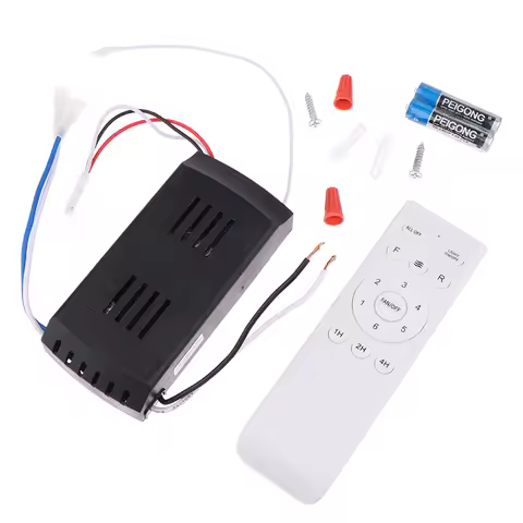 Universal Ceiling Fan Remote Control Kit Replacement 6-Speed Remote Receiver Controller For Home Cei