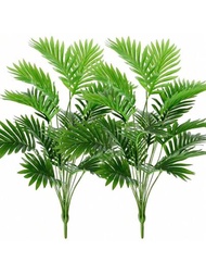 1 pieza Hojas de plantas de palma artificial Falso follaje de tortuga Hoja falsa de monstera Hojas grandes de palma tropical al aire libre Hoja de imitación UV