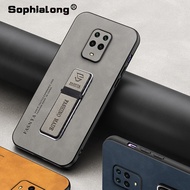 Casing Xiaomi Redmi Note 9 Pro Max 10 Lite Luxury Leather PC Back Cover Redmi 10X 4G 5G with Bracket