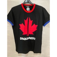 DSQUARED 2 D2 Black Maple Leaf LOGO Short Sleeve T-Shirt T