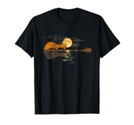 Guitar Lake Reflections Love Musician, Acoustic Guitar T-Shirt