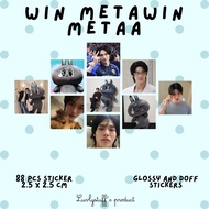 [Luvlystuff] 88pcs WIN METAWIN METAA STICKER GLOSSY || GMM MASCOT ACTOR CUTE STICKER