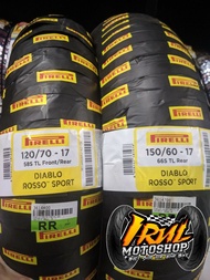 Paket Ban Tubeless Pirelli Diablo Rosso Sport 120/70-17 dan 150/60-17 For Ninja 250 MT-25 CBR 250 R25