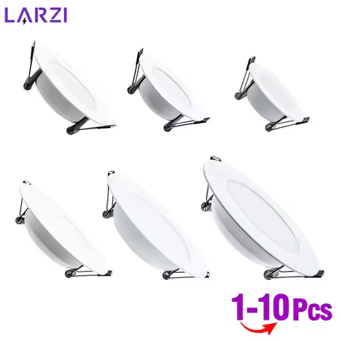 1-10Pcs Recessed Led Downlight 5W 9W 12W 15W 18W 3000K 6000K Round Led Panel Light DC12V 24V AC110V 