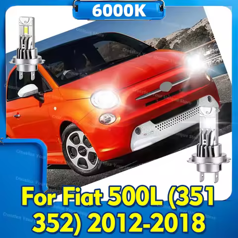 2x Super Brightness CSP LED H7 Headlight 30000LM For Fiat 500L (351 352) 2012 2013 2014 2015 2016 20
