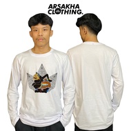 Kaos Lengan Panjang Batik Wayang Semar Mesem Terbaru Unik Baju Distro Katun Combed 30s by Arsakha Cl