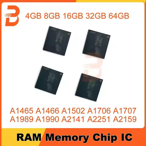 Original DDR3 DDR4 Memory Chip IC For Macbook Pro A1466 A1502 A1706 A1707 A1708 A1989 A1990 A2141 A2