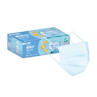 MOTEX 平面小臉醫用口罩 天空藍(30片/盒) 外耳掛