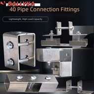 BALLYKA Pipe Fixed Joint, carbon steel galvanizing Square Tube Connector, Rack Fixed Pipe Clamp 40*4