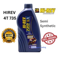 HI-REV 735 4T SEMI SYNTHETIC 100% ORIGINAL MINYAK HITAM MOTOR HI REV OIL HIREV ENGINE OIL MOTORCYCLE