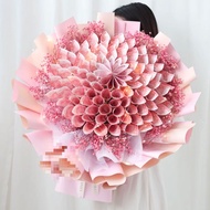 Flower Gift Flowrs and Straw Rich Bouquet Finished Product Material Package RMB Banknotes Full Set S