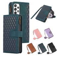 For Samsung Galaxy Note20 Ultra Note10 S10 Plus Note10+ S10+ A71 A51 Zipper Wallet Casing Crossbody Bag Flip Leather Case Card Cover