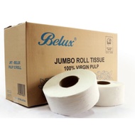 Belux Jumbo Roll Toilet Tissue Paper (JRT) 130 +- Meter 12 Rolls