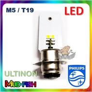 PHILIPS ULTINON 1000 MOTO LED MOTORCYCLE 6500K WHITE LIGHT Headlight Bulb 12V 4.5W (M5 / T19) - GREE