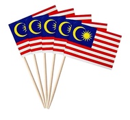 Malaysia Toothpick Flag Bendera Malaysia Merdeka Cake Topper Malaysia Flag Fruit Stick Party Supplie
