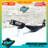 knalpot v80 v75 BPASS Pernis hitam crom pelangi carbon yamaha motor superbok 2tak racing