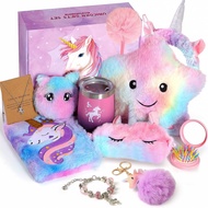 Unicorns Gifts for Girls 5 6 7 8 9 10+ Years Old, Kids Unicorn Toys with Light Up Plush Star Pillow/