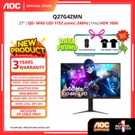 AOC Q27G4ZMN 27" 2K MINI-LED GAMING MONITOR ( 27"MINI-LED / 1MS / 240HZ / ADAPTIVE SYNC / HD MI + DP