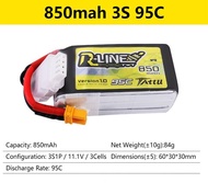 Tattu R-Line Gens Ace 1.0 2.0 LiPo Rechargeable Battery 550/650/750/850/1050/1300/1550/1800mah 95C 3