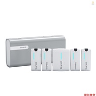 7RYMS iRay DW40 4-Channel Mini Wireless Microphone Mono/ Stereo 200M Transmission Range AI Noise Red