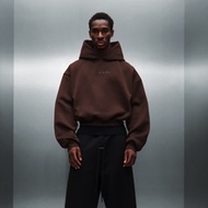 Crop Fit Essentials Oversized Overhead Hoodie With Crystal Rhinestone Bunny Back Graphic