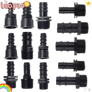 LUOYAO Garden Hose Barb Connector, Female Male Thread 16mm 20mm 25mm Screw Joint, PE 1/2 3/4 To 1/2 