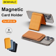 BKWHALE Leather Flip Wallet Card Holder for Magsafe Magnetic Holder For iPhone 17 16 15 12 13 14 Pro