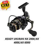 TAFFSPORT Reel Pancing NON Power Handle Murah Reel Power Handle 2000 TaffSPORT NX2000 Series Metal Reel Pancing Spinning Fishing Reel 5.2:1