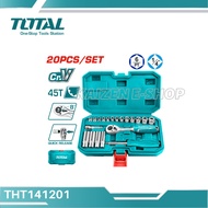 TOTAL THT141201 (20pcs) / THT141462 (46pcs) 1/4″ Socket Set