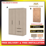 4ft ZINY 4 OPEN DOOR WD(1) - Wardrobe King