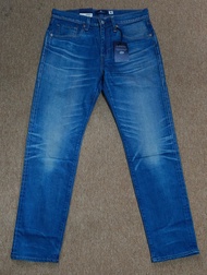 Celana Panjang Jeans Selvedge Jepang 502 - Warna Biru Tua - Fit - Cocok untuk Aktivitas Sehari-hari