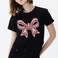 iCONiC BLACK PINK Diamonds are a girl’s best friend T-shirt #20461 สีชมพู - เสื้อยืด สีดำ ผ้าคัทต้อน