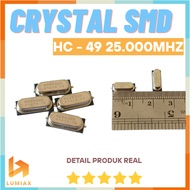 SMD 25MHz Crystal Oscillator 25,000MHz Clock XTal Crystal 25 MHz 49S