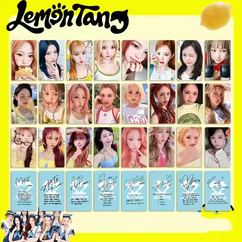 8PCS Korean Hot Girl Group New Album "LemonTang" HD Small Cards JIWOO CARMEN YUHA STELLA JUUN A-NA I