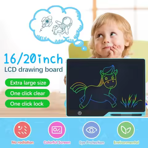 Extra Large 16"/ 20"Lcd Writing Tablet/Drawing Tablet/Drawing Board Rechargable Erasable Graphics Ta
