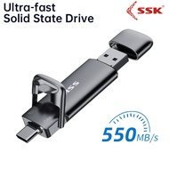 SSK 550MB/s USB C Pendrive 1TB USB3.2 Thumb Drive OTG Type C Pendrive 128GB Thumb Drive 256GB 512GB