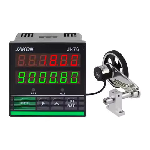 length meter 6-digit counter. Wire gauge counter, cable length measuring table.