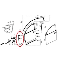 แท้ศูนย์ ยางสักหลาดร่องกระจก ฮอนด้า ซิตี้ Honda City GM6 2014-2019 ยางสักหลาดร่องกระจก ยางขอบประตู ยางขอบกระจกบังลมหน้า