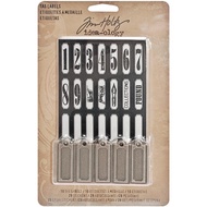 Tim Holtz Idea-Ology Metal Tag Labels .5"X1.25" 10/Pkg